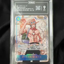 Portgas D. Ace OP13-119 SEC Carrying on His Will ONE PIECE Card TAG MINT 9 - Image 1
