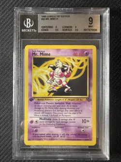 Pokemon TCG Mr. Mime Jungle Card 22/64 1st Edition Rare BGS Mint 9 Clean 🧼 - Image 1