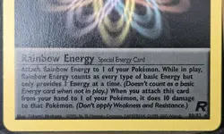 Pokemon Rainbow Energy Rare Team Rocket 80/82 Regular Wizards Card 2000 - Image 4