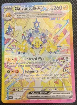 Pokemon TCG Galvantula EX Stellar Crown Holo Card 168/142 Sv07 - Image 1