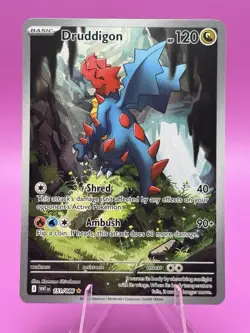 Pokemon TCG Druddigon 151/086 SV11W White Flare Holo Illustration Rare Card - Image 1