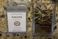 Pokemon 23k Gold Plated Togepi Trading Card 1999 Burger King Pokeball w/ COA - Image 4