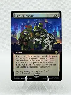 Turtles Forever EXTENDED ART FOIL – TMNT Universes Beyond MTG Rare | NM - Image 1