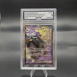 Pokemon Arven's Mabosstiff ex 218/182 Ultra Rare Holo AGS 9 MINT Destined Rivals - Image 1