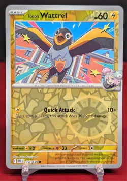 Pokemon Iono's Wattrel #054/159 Journey Together Reverse Holo - Image 1