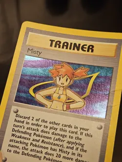 Pokemon TCG Misty Trainer Holo Rare Gym Heroes (18/132) MP+ Condition - Image 4