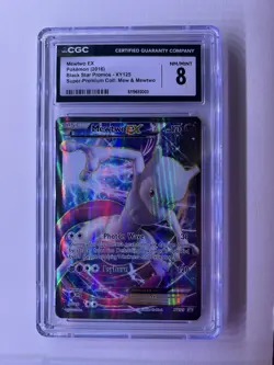 POKEMON XY BLACK STAR PROMO XY125 MEWTWO EX CGC 8 - Image 1