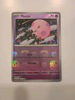 Munna (Master Ball Pattern) - 035/086 - Common - Holo NM, English Pokemon Black - Image 1