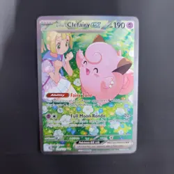 Pokemon TCG Lillie's Clefairy Ex 184/159 SIR Journey Together Holo - Image 3