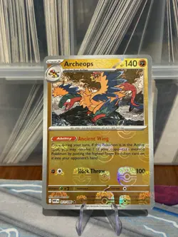 Archeops 051/086 Rare White Flare Pokemon Masterball Reverse Holo NM - Image 1