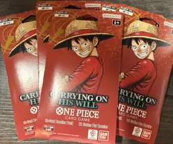 One Piece (OP-13) Carrying on His Will Sleeved Booster Packs Lot of 5 Bandai New - Image 1