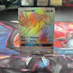 Entei GX 74/73 Shining Legends Secret Rare Full Art Holo Pokemon TCG Card - Image 1