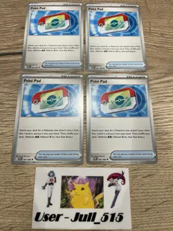 x4 Pokemon TCG Cards - Poke Pad 081/088 - Play Set - Perfect Order - Fast Post - Image 1