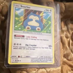 Pokemon Snorlax Holo Rare 158/214 Sm-Unbroken Bonds Basic 150 HP Card English - Image 1