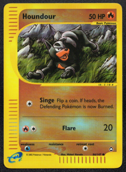 Pokemon Card Houndour Aquapolis Reverse Holo 86/147 Very Near Mint - Image 1