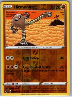 Hitmonlee 094/202 Reverse Holo Sword & Shield Base Set - Pokemon Card - NM - Image 1