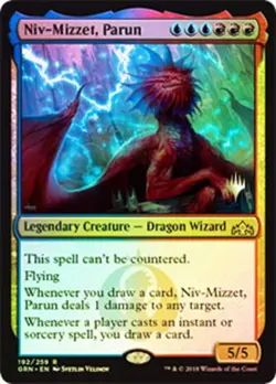 1 x Niv-Mizzet, Parun - Foil - Promo Pack - Guilds of Ravnica - Light Play - MTG - Image 1