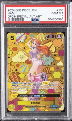 2024 ONE PIECE OP09-EMPERORS IN THE NEW WORLD SPECIAL ALTERNATE ART NAMI PSA 10 - Image 1