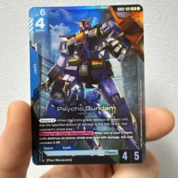 GUNDAM TCG CARD GAME PSYCHO GUNDAM GD02-001 LR HOLO FOIL ENG DUAL IMPACT IN HAND - Image 1