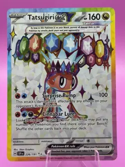 Pokemon TCG Tatsugiri EX Double Rare Card 226/191 SV08 Surging Sparks - Image 1