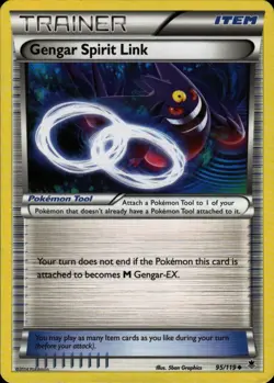 Pokemon TCG Card Gengar Spirit Link Uncommon Item Normal XY - Phantom Forces PHF - Image 1