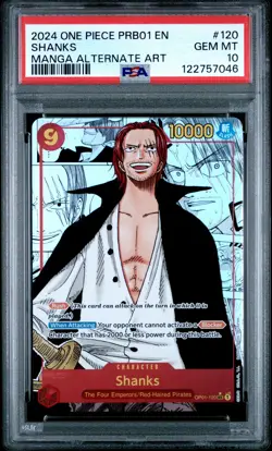 2024 ONE PIECE PRB01-PREM BOOSTER -ONE PIECE CARD THE BEST- #120 SHANKS PSA 10 - Image 1