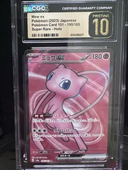 Pokemon Mew ex 195/165 Sv2a: Card 151 Super Rare Holo CGC Pristine 10 180 HP - Image 4