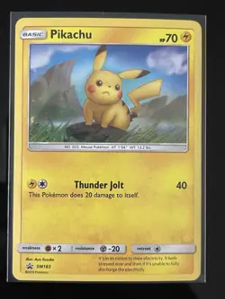Pokemon Pikachu SM183 Sm Promo Holo Card English - Image 1