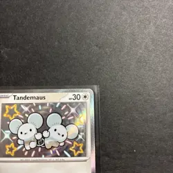 Pokemon TCG Tandemaus 209/091 SV Paldean Fates Shiny Rare Card - Image 2