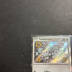 Pokemon TCG Tandemaus 209/091 SV Paldean Fates Shiny Rare Card - Image 3