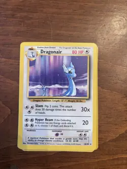 Pokemon TCG Dragonair Base Set Unlimited Rare Card 18/102 NM/LP Condition - Image 1