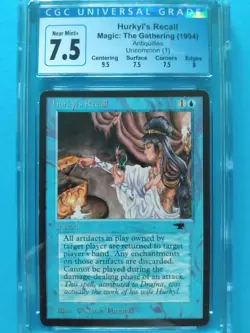 💧🔨 Hurkyl's Recall 🔨💧 Antiquities Vintage 1994 MTG | NM+ CGC 7.5 - Image 1