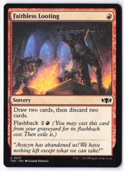 Faithless Looting C Commander: Tarkir: Dragonstorm 213 NM - Image 1