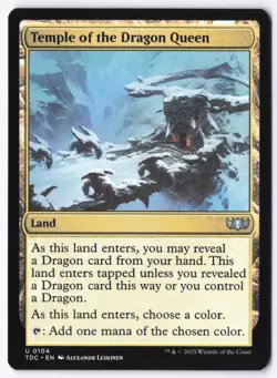 Temple of the Dragon Queen U Commander: Tarkir: Dragonstorm 104 NM - Image 1