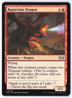 Rapacious Dragon U Commander: Tarkir: Dragonstorm 229 NM - Image 1