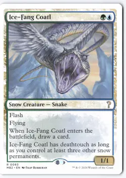 Ice-Fang Coatl (White Border) R Mystery Booster 2 83 NM - Image 1