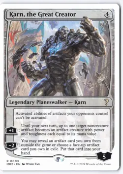 Karn, the Great Creator (White Border) R Mystery Booster 2 3 NM - Image 1