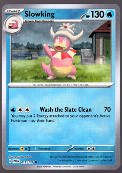 Slowking 019/131 Pokeball Ball Reverse Holo Prismatic Evolutions Pokemon Card NM - Image 1