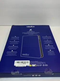 VaultX Exo-Tec Zip Binder Sideloading 9 Pocket Holds 360 Cards, Blue ~ New, Open - Image 5