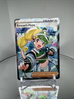 Emcee’s Hype 220/182 Destined Rivals Pokemon Card SV10 Full Art Ultra Rare NM - Image 1
