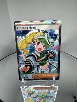 Emcee’s Hype 220/182 Destined Rivals Pokemon Card SV10 Full Art Ultra Rare NM - Image 2