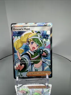 Emcee’s Hype 220/182 Destined Rivals Pokemon Card SV10 Full Art Ultra Rare NM - Image 3