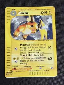 Raichu 25/165 Expedition Base Set Holo Rare Pokemon E Series Card TCG - Image 1