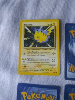 Lot of 4 Pokemon Pikachu cards Promo Base Set Neo Jungle LP Pokemon TCG - Image 3