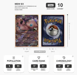 TAG 10 Mew ex 151/165 – Play! Stamped Pokemon Prize Pack Series 5 Card - Image 3