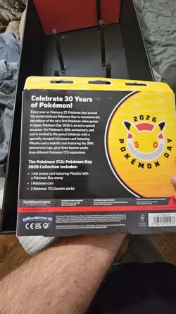 Pokemon Day 2026 TCG Sealed Box Pikachu Promo Card + Coin + 3 Booster Packs - Image 2