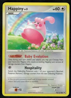 Happiny 76/127 Common LP Pokemon Card HQ Scan - Image 1