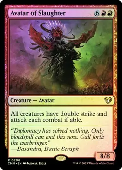 Avatar of Slaughter FOIL - 0206 - Rare - Commander Masters CMM MTG - Image 1