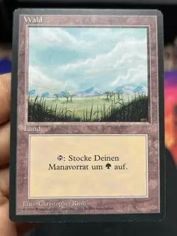 German FBB • Misprint Wald "Forest Plains" • NM / Never Played • Mtg (2042) - Image 1