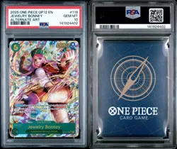 PSA 10 2025 ONE PIECE OP12 LEGACY OF THE MASTER #118 JEWELRY BONNEY ALT ART - Image 3